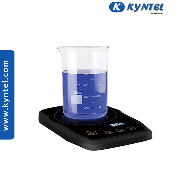 Tempered Glass Working Plate Touch Key Stirring Capacity: 1000mL Max Mini Lab Magnetic Stirrer 15-1500 RPM OLED Display Four Es Scientific Ultra-Flat Compact Magnetic Stirrer 